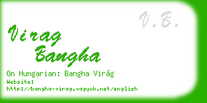 virag bangha business card