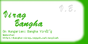 virag bangha business card